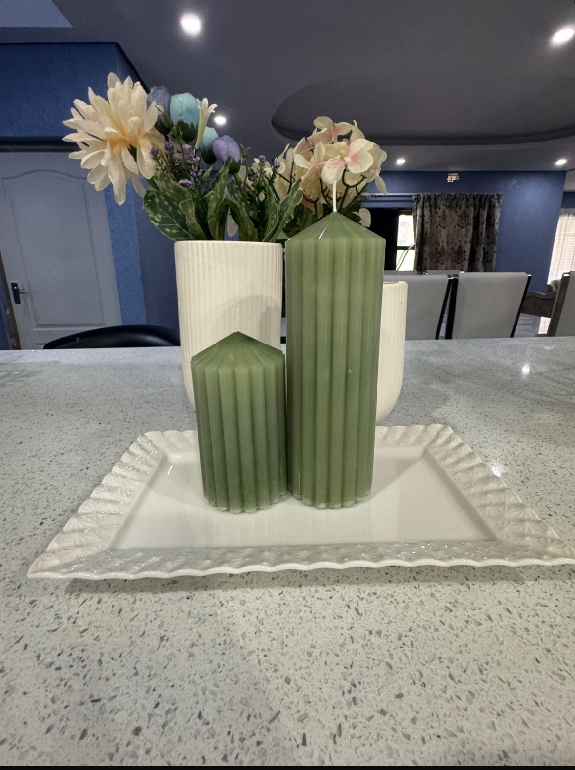 Fluted Pillar Set 12 & 26cm