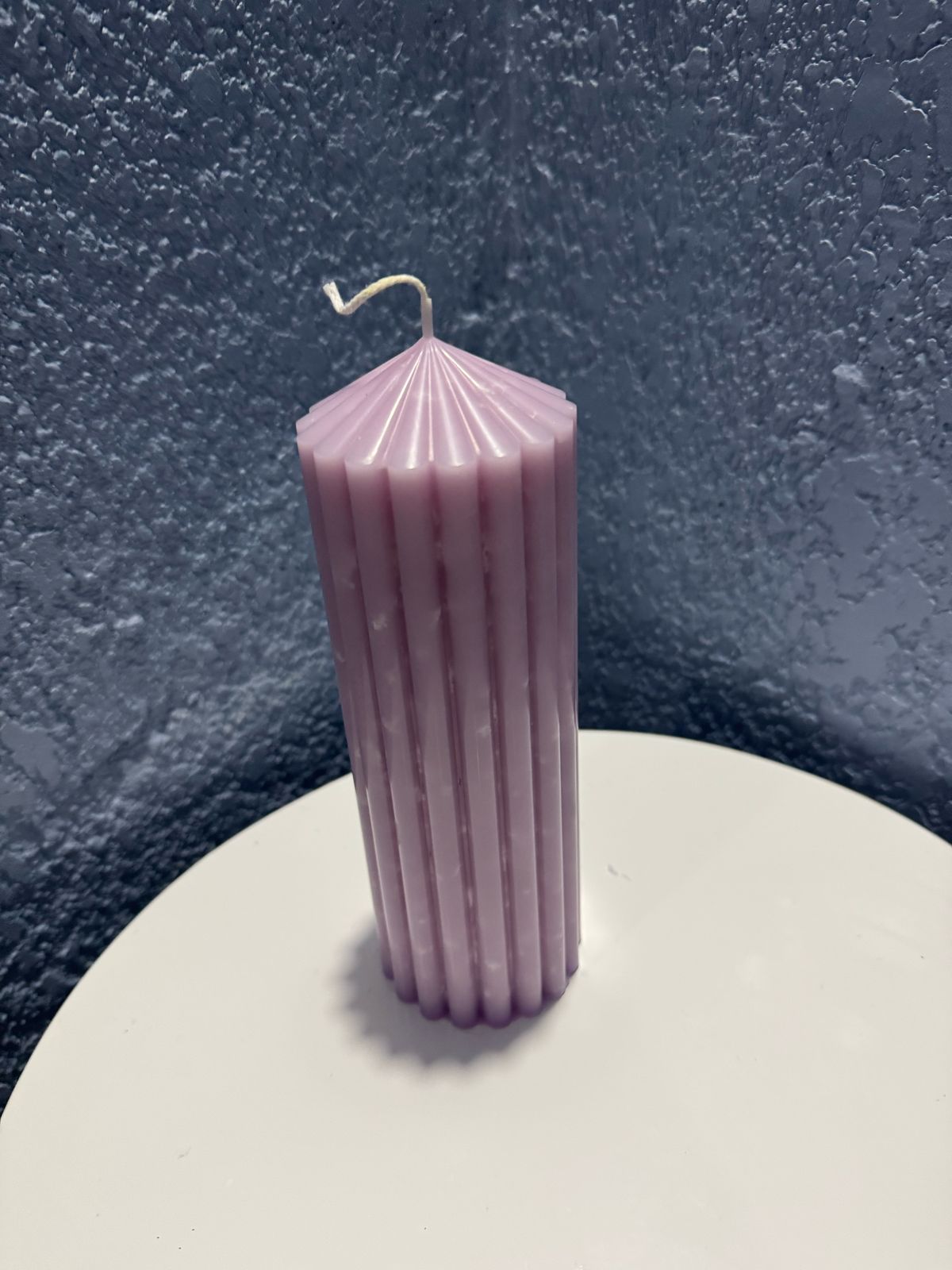 Fluted Pillar Candle - 26 cm